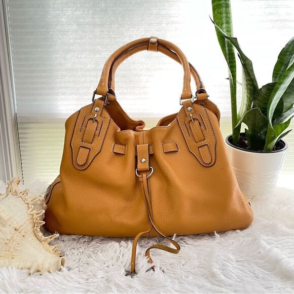 RIONI Moda Italia Golden Tan‎ Medium Carryall Zip Hand / Shoulder Bag - Picture 1 of 11